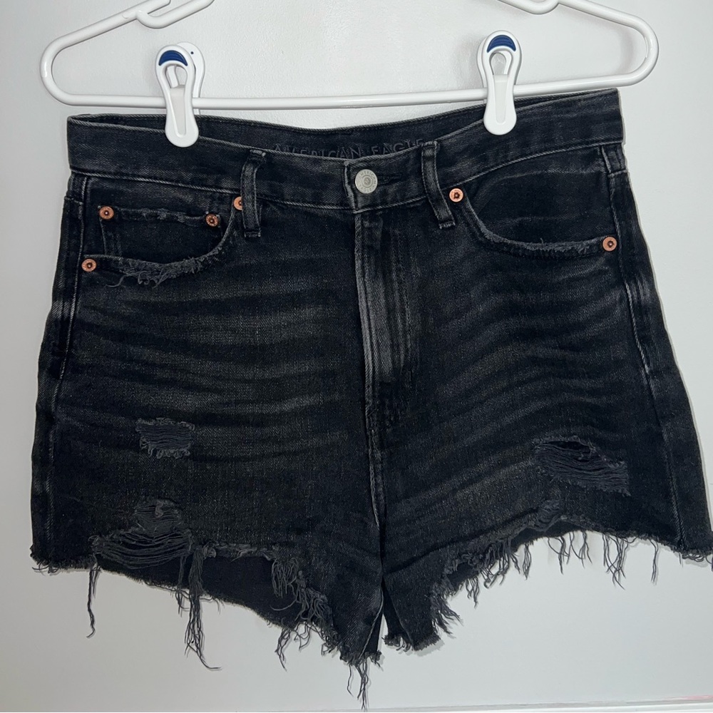 Black Denim Shorts